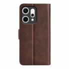 For OPPO Reno14 Pro 5G Global Dual-side Magnetic Buckle Horizontal Flip Leather Phone Case(Brown) - 3