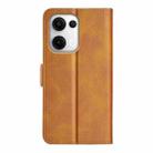 For OPPO Reno13 Pro 5G Dual-side Magnetic Buckle Horizontal Flip Leather Phone Case(Yellow) - 3