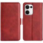 For OPPO Reno13 Pro 5G Dual-side Magnetic Buckle Horizontal Flip Leather Phone Case(Red) - 1
