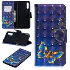 3D Colored Drawing Pattern Horizontal Flip Leather Case for Galaxy A70, with Holder & Card Slots & Wallet(Butterfly) - 1