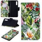 3D Colored Drawing Pattern Horizontal Flip Leather Case for Galaxy A70, with Holder & Card Slots & Wallet(Banana Leaf) - 1
