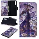 3D Colored Drawing Pattern Horizontal Flip Leather Case for Galaxy A70, with Holder & Card Slots & Wallet(Peacock) - 1