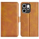 For OPPO Reno14 F 5G Dual-side Magnetic Buckle Horizontal Flip Leather Phone Case(Yellow) - 1