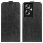 For OPPO A79 R64 Texture Single Vertical Flip Leather Phone Case(Black) - 1