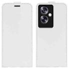 For OPPO A79 R64 Texture Single Vertical Flip Leather Phone Case(White) - 1