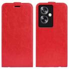 For OPPO A79 R64 Texture Single Vertical Flip Leather Phone Case(Red) - 1