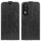 For OPPO K12 R64 Texture Single Vertical Flip Leather Phone Case(Black) - 1