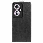 For OPPO Reno11 F 5G R64 Texture Single Vertical Flip Leather Phone Case(Black) - 3