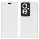 For OPPO Reno11 F 5G R64 Texture Single Vertical Flip Leather Phone Case(White) - 1