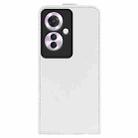 For OPPO Reno11 F 5G R64 Texture Single Vertical Flip Leather Phone Case(White) - 3