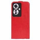 For OPPO Reno11 F 5G R64 Texture Single Vertical Flip Leather Phone Case(Red) - 3