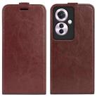 For OPPO Reno11 F 5G R64 Texture Single Vertical Flip Leather Phone Case(Brown) - 1