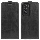 For OPPO Reno12 5G Global R64 Texture Single Vertical Flip Leather Phone Case(Black) - 1