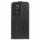 For OPPO Reno12 5G Global R64 Texture Single Vertical Flip Leather Phone Case(Black) - 3