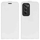 For OPPO Reno12 5G Global R64 Texture Single Vertical Flip Leather Phone Case(White) - 1