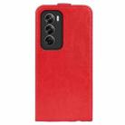 For OPPO Reno12 5G Global R64 Texture Single Vertical Flip Leather Phone Case(Red) - 3