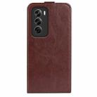 For OPPO Reno12 5G Global R64 Texture Single Vertical Flip Leather Phone Case(Brown) - 3