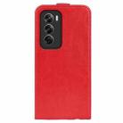 For OPPO Reno12 Pro 5G Global R64 Texture Single Vertical Flip Leather Phone Case(Red) - 3