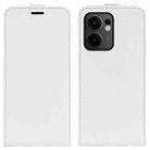 For OPPO Reno13 F R64 Texture Single Vertical Flip Leather Phone Case(White) - 1