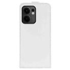For OPPO Reno13 F R64 Texture Single Vertical Flip Leather Phone Case(White) - 3