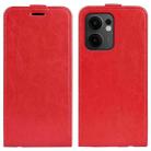 For OPPO Reno13 F R64 Texture Single Vertical Flip Leather Phone Case(Red) - 1
