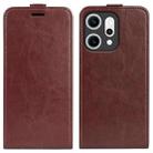 For OPPO Reno14 Pro 5G Global R64 Texture Single Vertical Flip Leather Phone Case(Brown) - 1