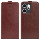 For OPPO Reno14 F 5G R64 Texture Single Vertical Flip Leather Phone Case(Brown) - 1