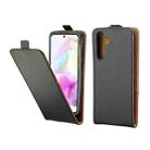 For Samsung Galaxy A35 5G Vertical Flip Leather Case with Card Slot(Black) - 1