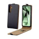 For Samsung Galaxy S24 FE 5G Vertical Flip Leather Case with Card Slot(Black) - 1