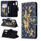 3D Colored Drawing Pattern Horizontal Flip Leather Case for Galaxy M30, with Holder & Card Slots & Wallet(Black Background Butterfly) - 1