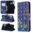 3D Colored Drawing Pattern Horizontal Flip Leather Case for Galaxy M30, with Holder & Card Slots & Wallet(Butterfly) - 1