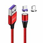 ENKAY 2 in 1 5A USB to Type-C + 8 Pin Magnetic Fast Charging Data Cable with LED Light, Length: 1m(Red) - 1