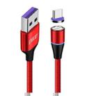 ENKAY ENK-CB1391 5A USB to Type-C Magnetic Fast Charging Data Cable with LED Light, Length: 1m(Red) - 1