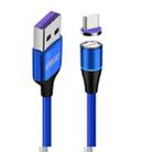 ENKAY ENK-CB1391 5A USB to Type-C Magnetic Fast Charging Data Cable with LED Light, Length: 1m(Blue) - 1