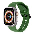 For Apple Watch Ultra 49mm Ripple Silicone Sports Watch Band(Army Green) - 1