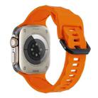 For Apple Watch 6 44mm Ripple Silicone Sports Watch Band(Orange) - 2