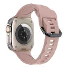 For Apple Watch 42mm Ripple Silicone Sports Watch Band(Pink) - 2