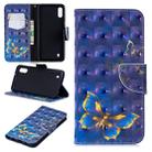 3D Colored Drawing Pattern Horizontal Flip Leather Case for Samsung Galaxy M10, with Holder & Card Slots & Wallet(Butterfly) - 1