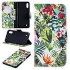 3D Colored Drawing Pattern Horizontal Flip Leather Case for Samsung Galaxy M10, with Holder & Card Slots & Wallet(Banana Leaf) - 1