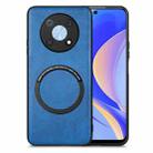 For Huawei Nova Y90 Solid Color Leather Skin Back Cover Phone Case(Blue) - 1
