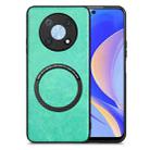 For Huawei Nova Y90 Solid Color Leather Skin Back Cover Phone Case(Green) - 1