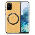For Samsung Galaxy S20+ Solid Color Leather Skin Back Cover Phone Case(Yellow) - 1