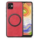 For Samsung Galaxy A04 4G Solid Color Leather Skin Back Cover Phone Case(Red) - 1
