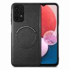 For Samsung Galaxy A13 4G Solid Color Leather Skin Back Cover Phone Case(Black) - 1