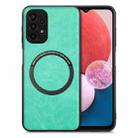 For Samsung Galaxy A13 4G Solid Color Leather Skin Back Cover Phone Case(Green) - 1