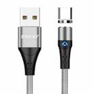 ENKAY 3A USB to Type-C Magnetic Fast Charging Data Cable with LED Light, Length:2m(Silver) - 1