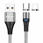 ENKAY 2 in 1 3A USB to 8 Pin + Type-C Magnetic Fast Charging Data Cable, Length:2m(Silver) - 1