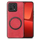 For Xiaomi 13 Solid Color Leather Skin Back Cover Phone Case(Red) - 1