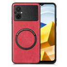 For Xiaomi POCO M5 4G Solid Color Leather Skin Back Cover Phone Case(Red) - 1