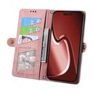 For iPhone 16 Pro Geometric Zipper Wallet Side Buckle Leather Phone Case(Pink) - 3